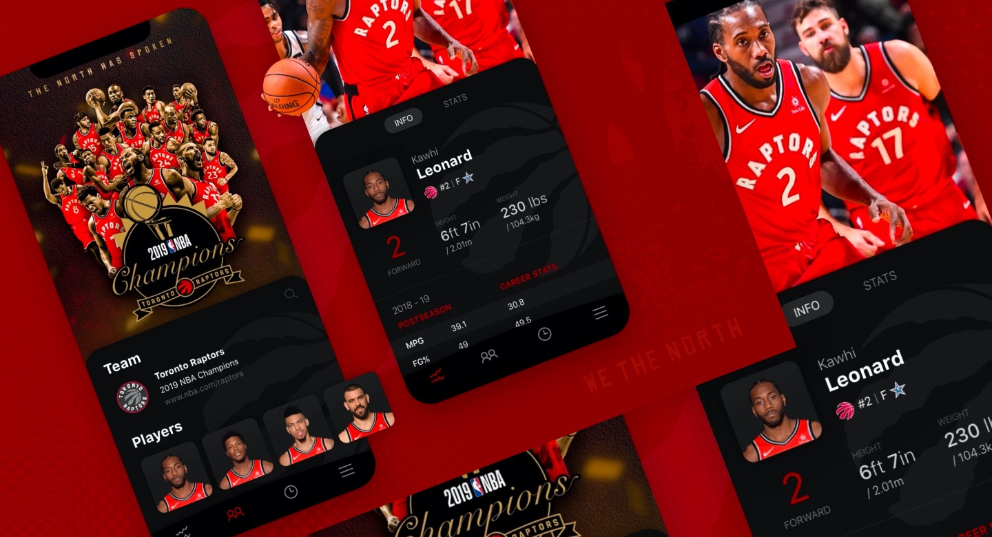 Raptors Tribute App Concept